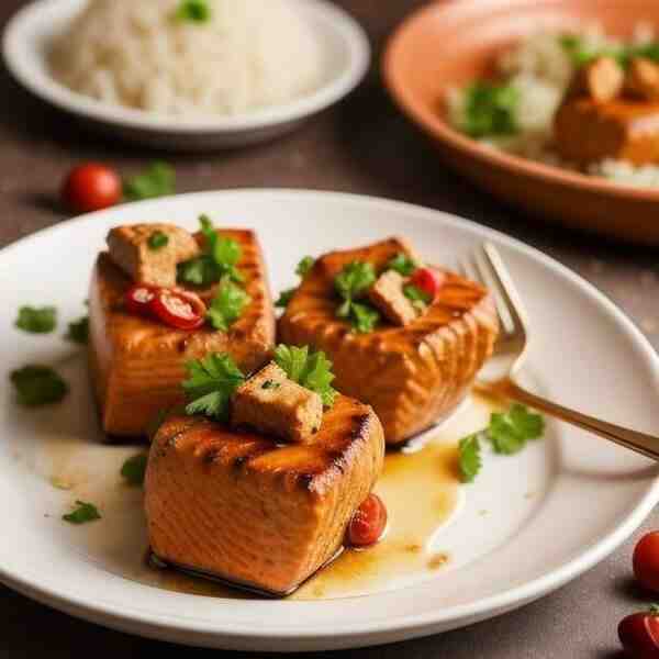 Шашлык из семги поцарски